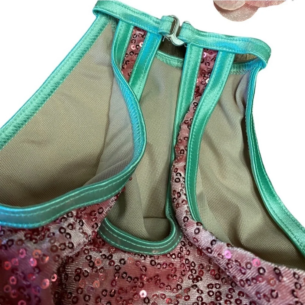 {Weissman} Floral tutu ballet costume dress with floral ribbon headband